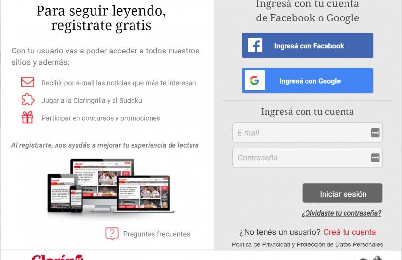 <p>Clarin Paywall</p>